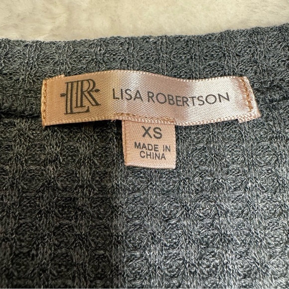 Lisa Robertson Dusty Teal Waffle Knit Babydoll Top Shirt Tee 
Size XS
NWT - Picture 5 of 10